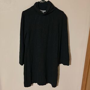 Diane von furstenberg cowl neck gray 100% cashmere sweater dress size large